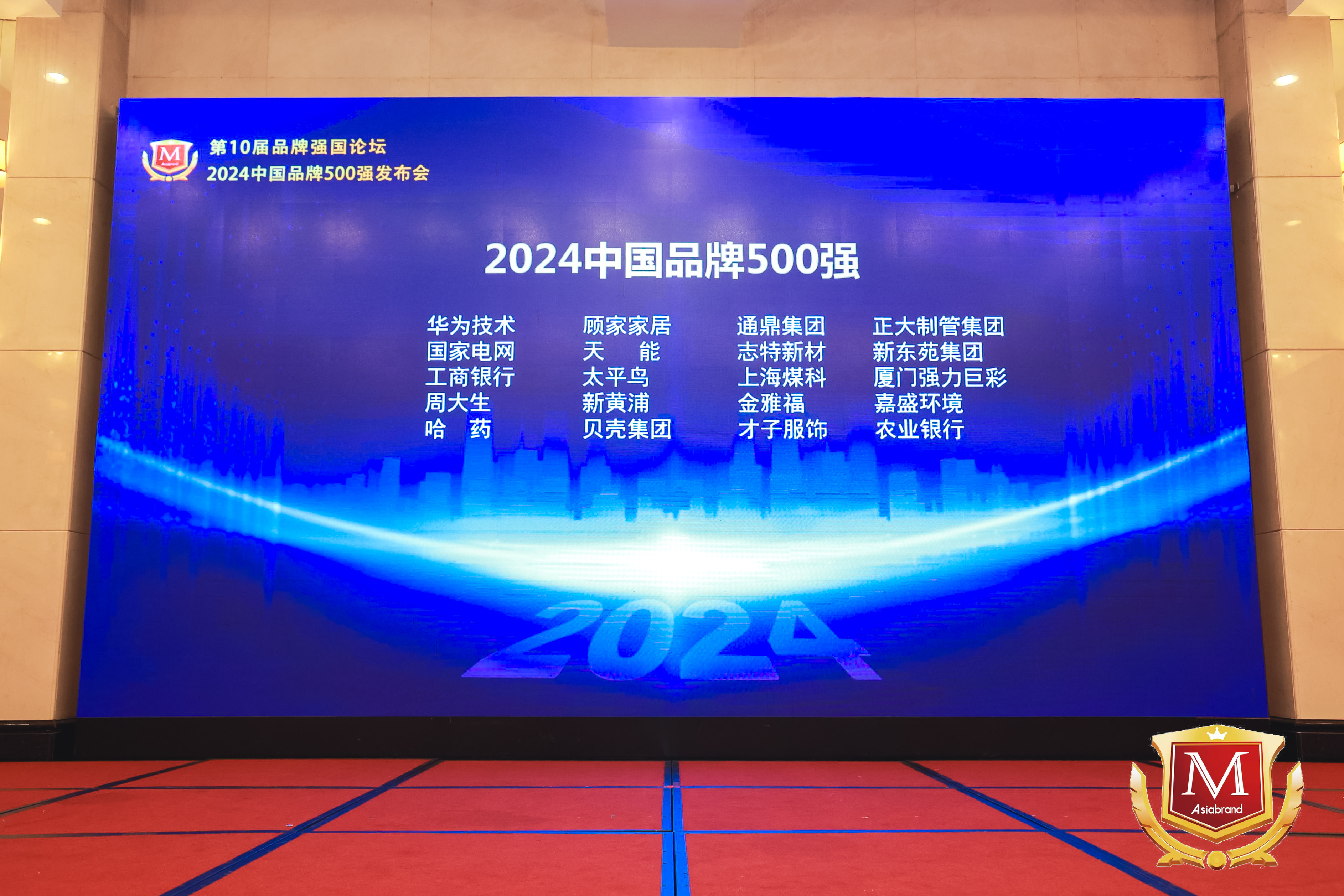 相信品牌力量|通鼎集團斬獲“2024中國品牌500強”榮譽，沈小平榮獲“2024中國品牌百名優秀企業家”稱號